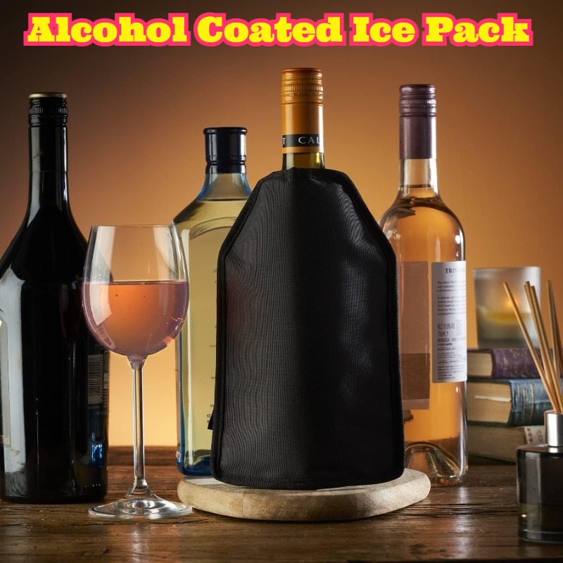 Wine Chiller Sleeve - ナイロン生地ジェルアイスワインスリーブ急速冷却ワインチラー再利用可能なワインボトルクーラーポータブル温度低下アクセサリー