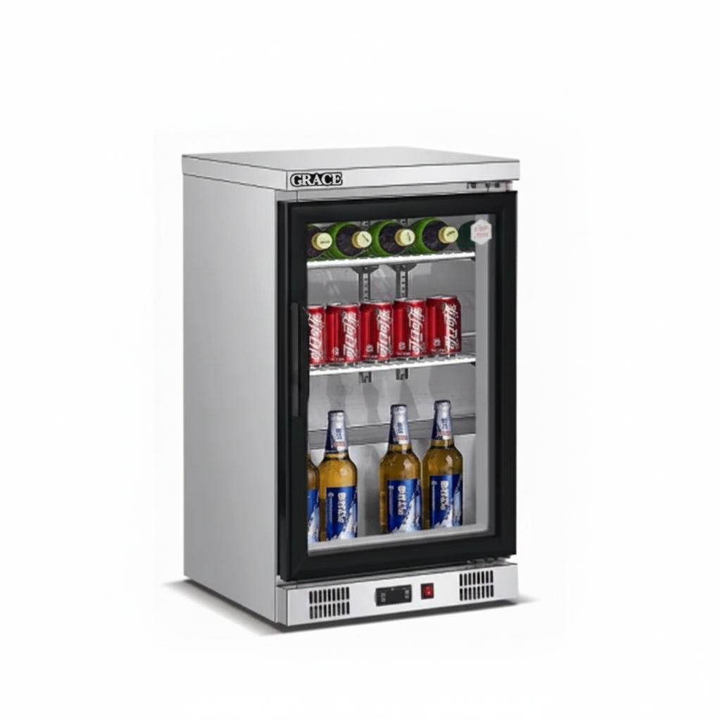 Wine And Beer Undercounter Fridge - アンダーカウンター冷蔵庫、304ステンレス鋼製520x500x840mmミニ冷凍庫、シングルドアコンプレッサーワインクーラー、ビールチラー