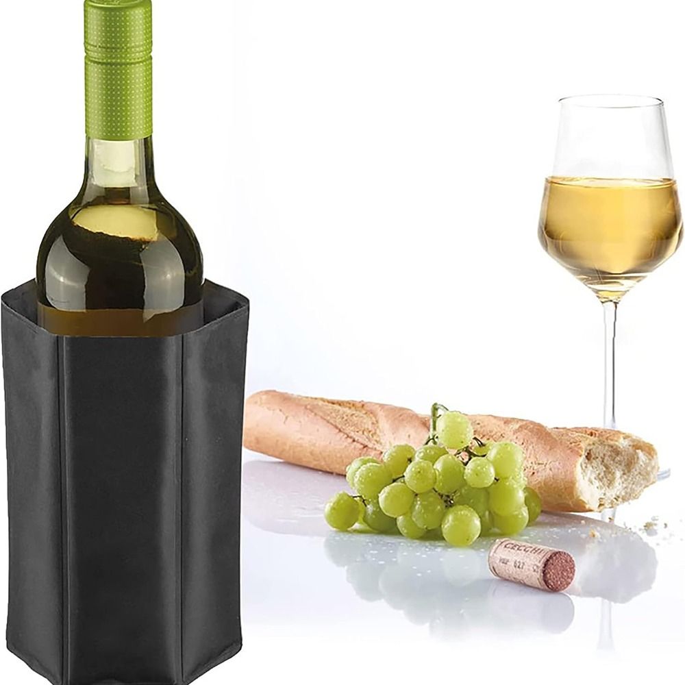 Wine Chiller Sleeve - 無毒で再利用可能なワインクーラースリーブ、汎用性のある耐久性のあるワインボトル冷却器、折りたたみ式ボトル冷却スリーブ