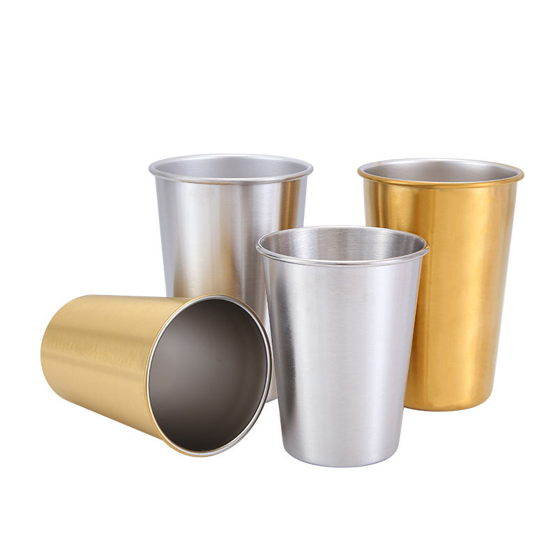 Wine Beer Coffee Drink - 50個/ロット 304ステンレス製メタルカップ ウイスキー ビールカップ 白ワイン コーヒータンブラー
