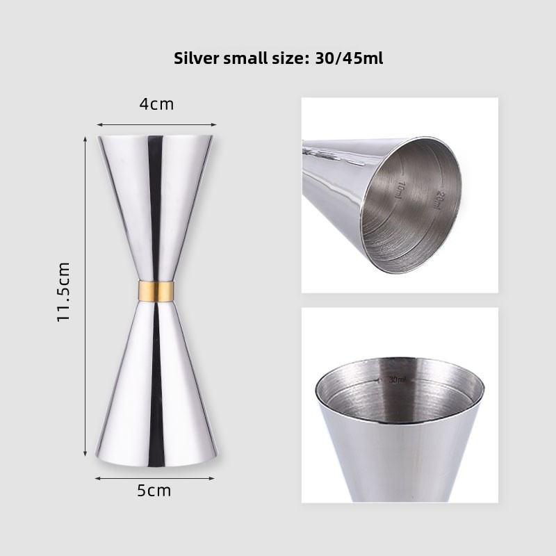 Spirit Measure Jigger - ステンレス鋼製カクテルバージガー、日本式計量カップ、ダブルショットドリンク、スピリットメジャー、ジガー、キッチンパーティーバーアクセサリー