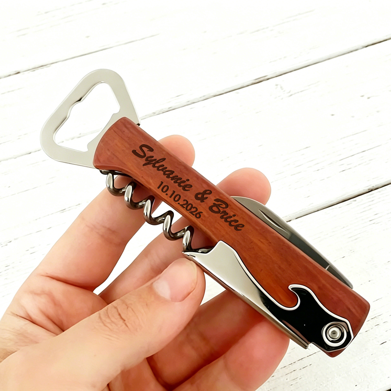 Wine Beer Best - パーソナライズされたワインボトルオープナー、ビールボトルオープナー、多目的オープナー、結婚祝い、花婿の付添人へのギフト、誕生日プレゼント