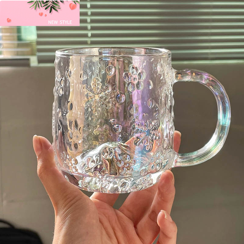 Wine Beer Coffee Drink - かわいいクリスマスマグギフトガラスカップコーヒー紅茶ワインミルクビールグラスクリアウォーターカップ耐熱箸置き 340 ミリリットル