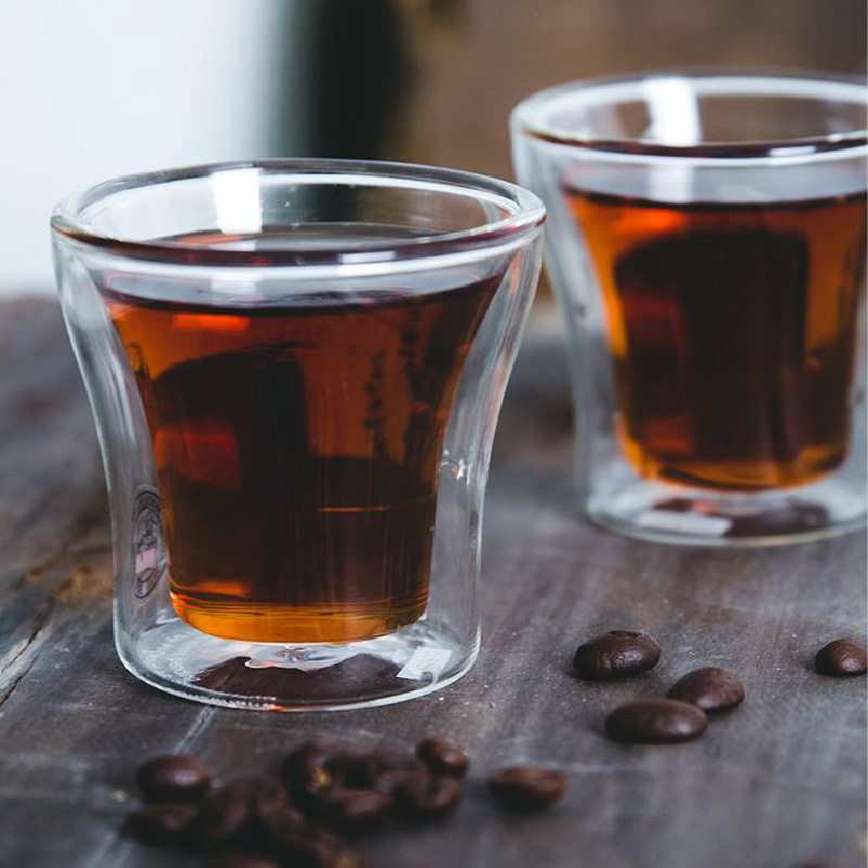 100/200/250 ミリリットル二重壁ガラスカップ耐久性 - Wine Beer Coffee Drink のレビューと価格