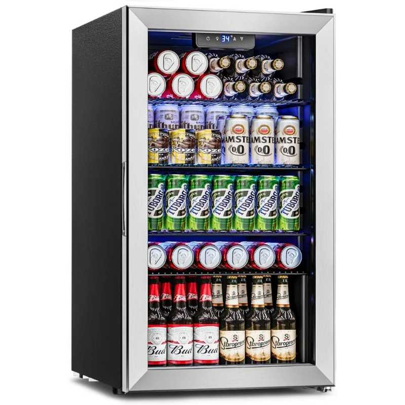 飲料用冷蔵庫クーラー - 126缶ミニ冷蔵庫、ドリンク、ソー - Wine Beer Fridge Small のレビューと価格