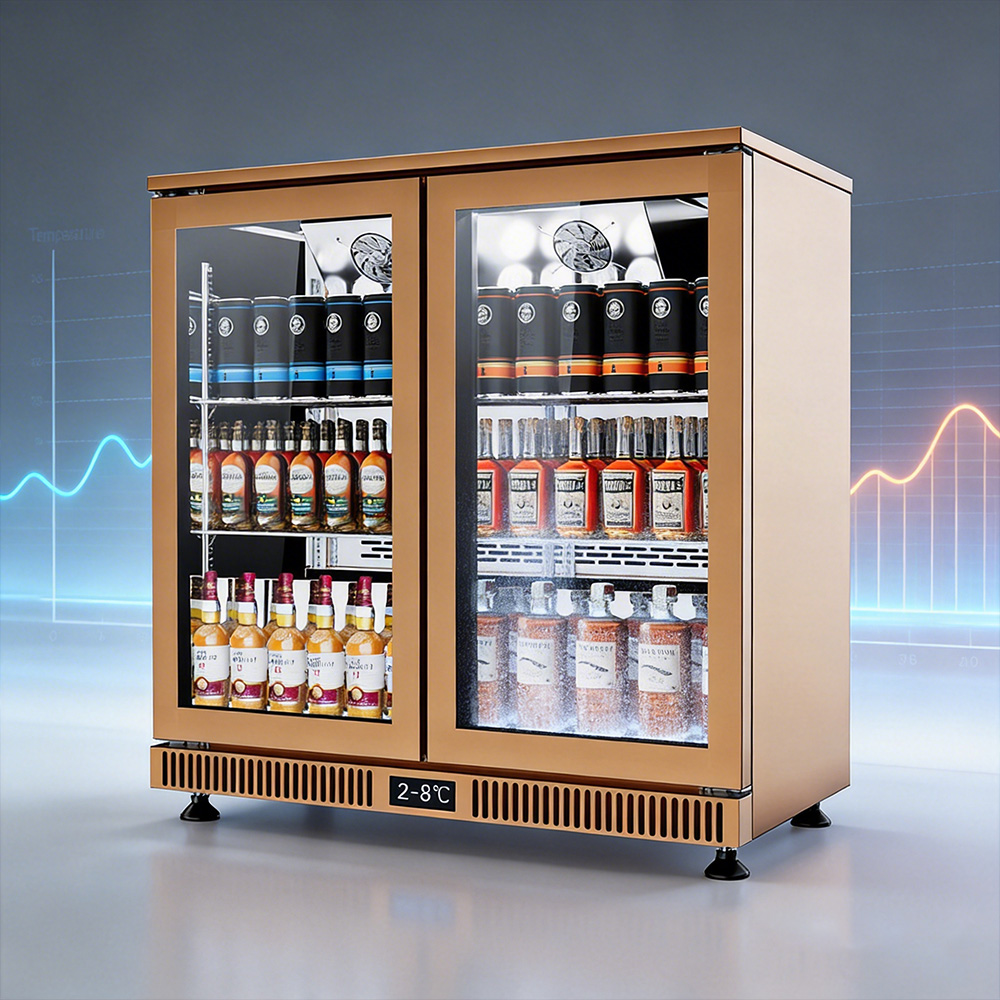ミニ飲料クーラー冷蔵庫 3ドア バー冷蔵庫 ガラス扉 アンダ - Wine And Beer Undercounter Fridge のレビューと価格
