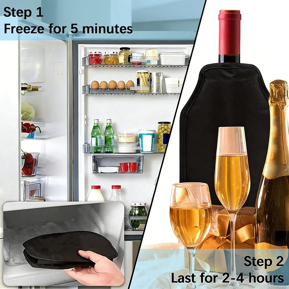 アイスワインクーラースリーブ 再利用可能な自立型ジェルボトル - Wine Chiller Sleeve のレビューと価格