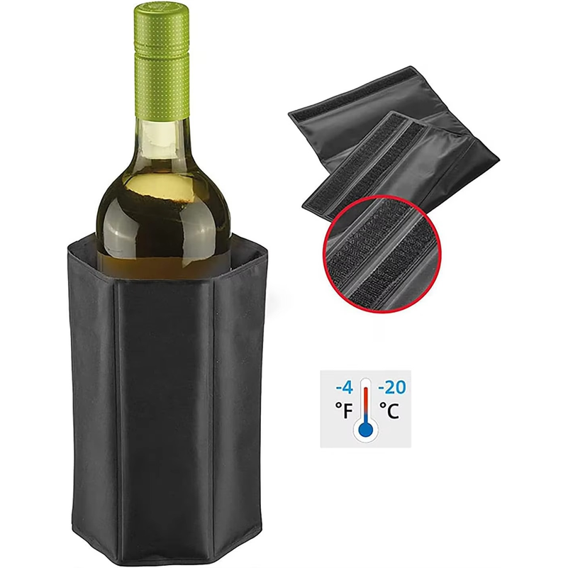 急速冷却機能付きワインボトルクーラー。繰り返し使用可能で、ス - Wine Chiller Sleeve のレビューと価格