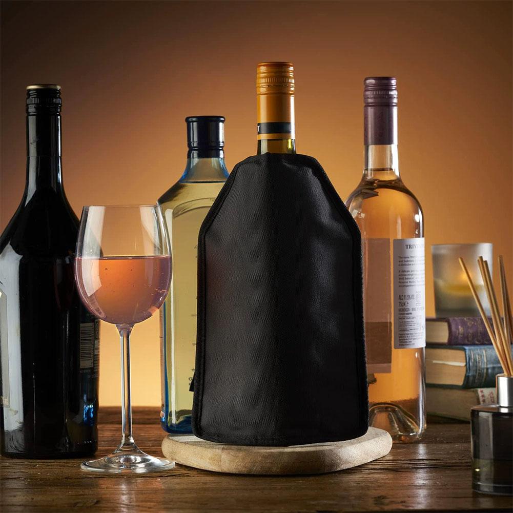 保温保冷両用ワインボトルクーラースリーブ、固形冷却ジェル入り - Wine Chiller Sleeve のレビューと価格