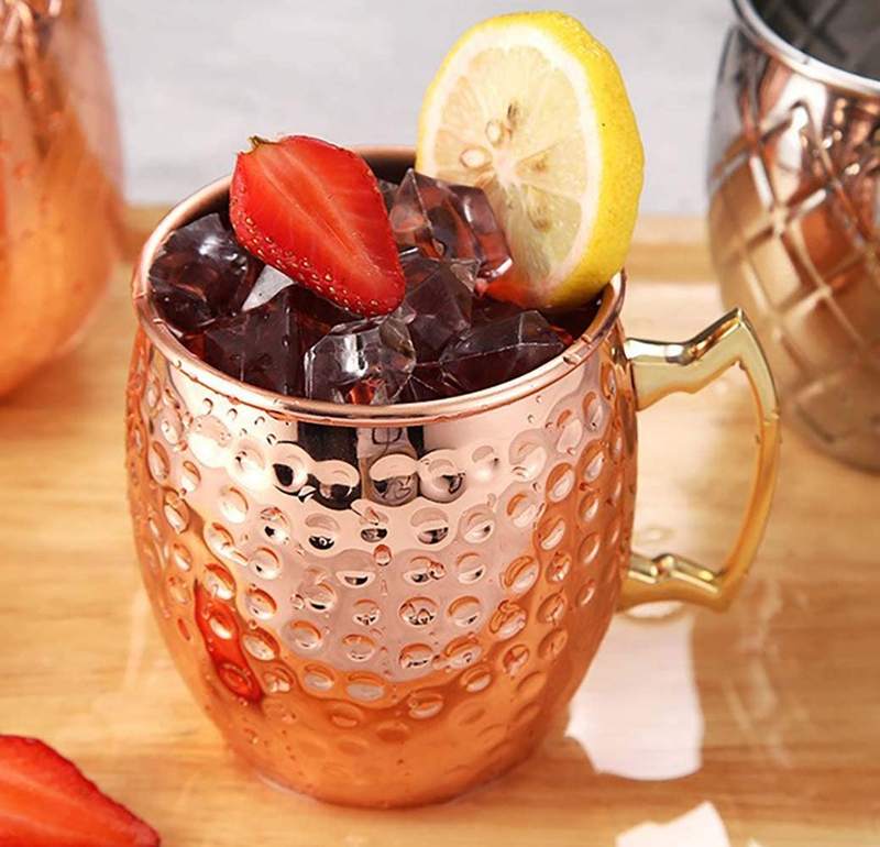 ミュールマグ ステンレス鋼製 ハンマード銅メッキ 多用途ドリ - Wine Beer Coffee Drink のレビューと価格