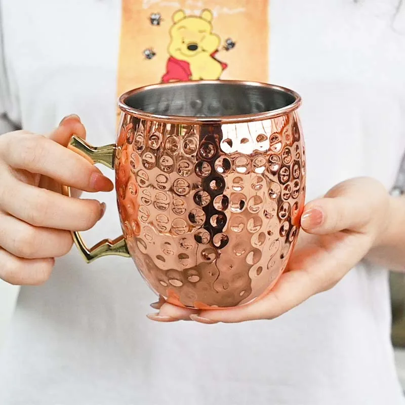 ミュールマグ ステンレス鋼製 ハンマード銅メッキ 多用途ドリ - Wine Beer Coffee Drink のレビューと価格