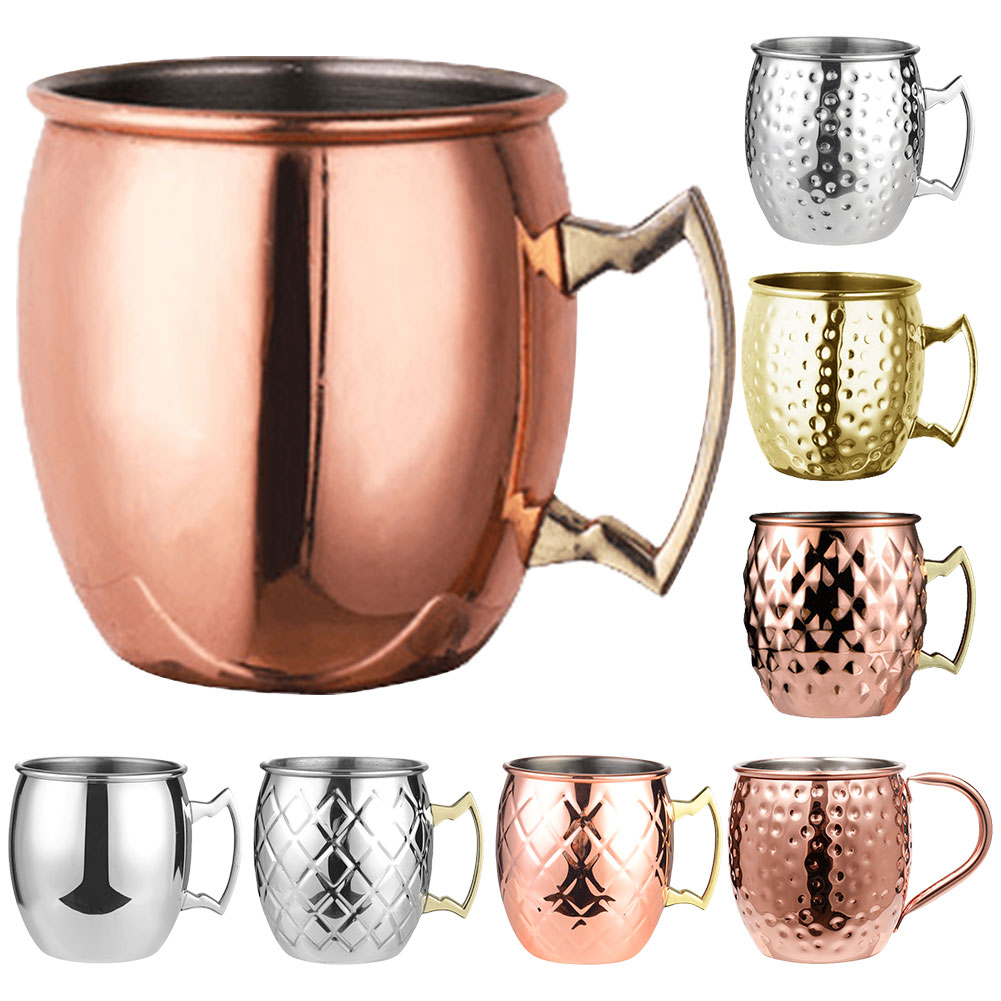 ステンレス鋼のコーヒーマグ,カクテルワインカップ,銅メッキ, - Wine Beer Coffee Drink のレビューと価格