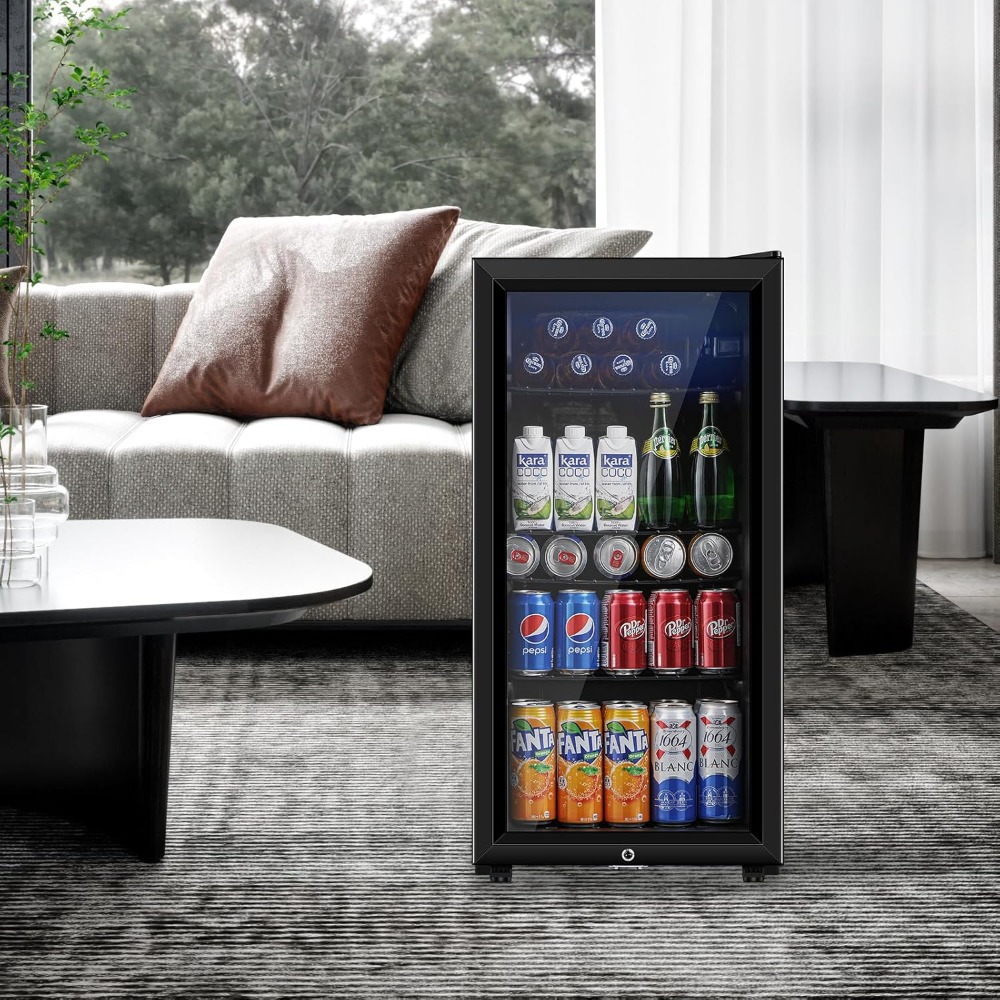飲料冷蔵庫、3.2立方フィートのミニ冷蔵庫、ソーダ、ビール、 - Wine Beer Foot のレビューと価格