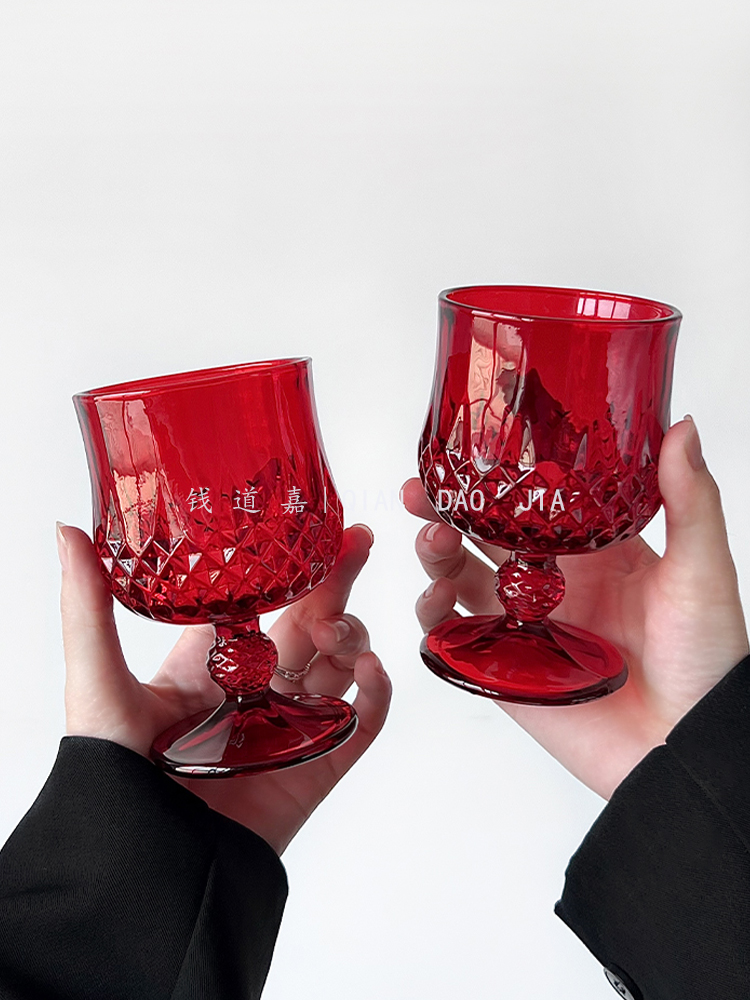 ヴィンテージ赤ワイングラス,高エンボスエンボスグラス,鉛フリ - Wine Beer Foot のレビューと価格