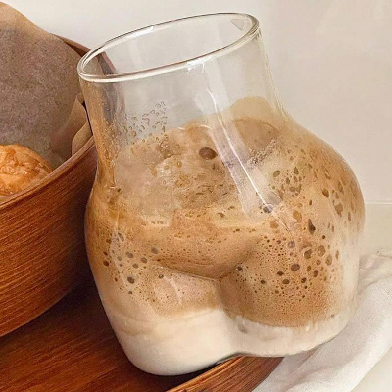 お尻の形をしたガラスカップ,コーヒーカップ,ビール,ジュース - Wine Beer Coffee Drink のレビューと価格