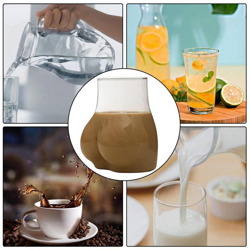 お尻の形をしたガラスカップ,コーヒーカップ,ビール,ジュース - Wine Beer Coffee Drink のレビューと価格