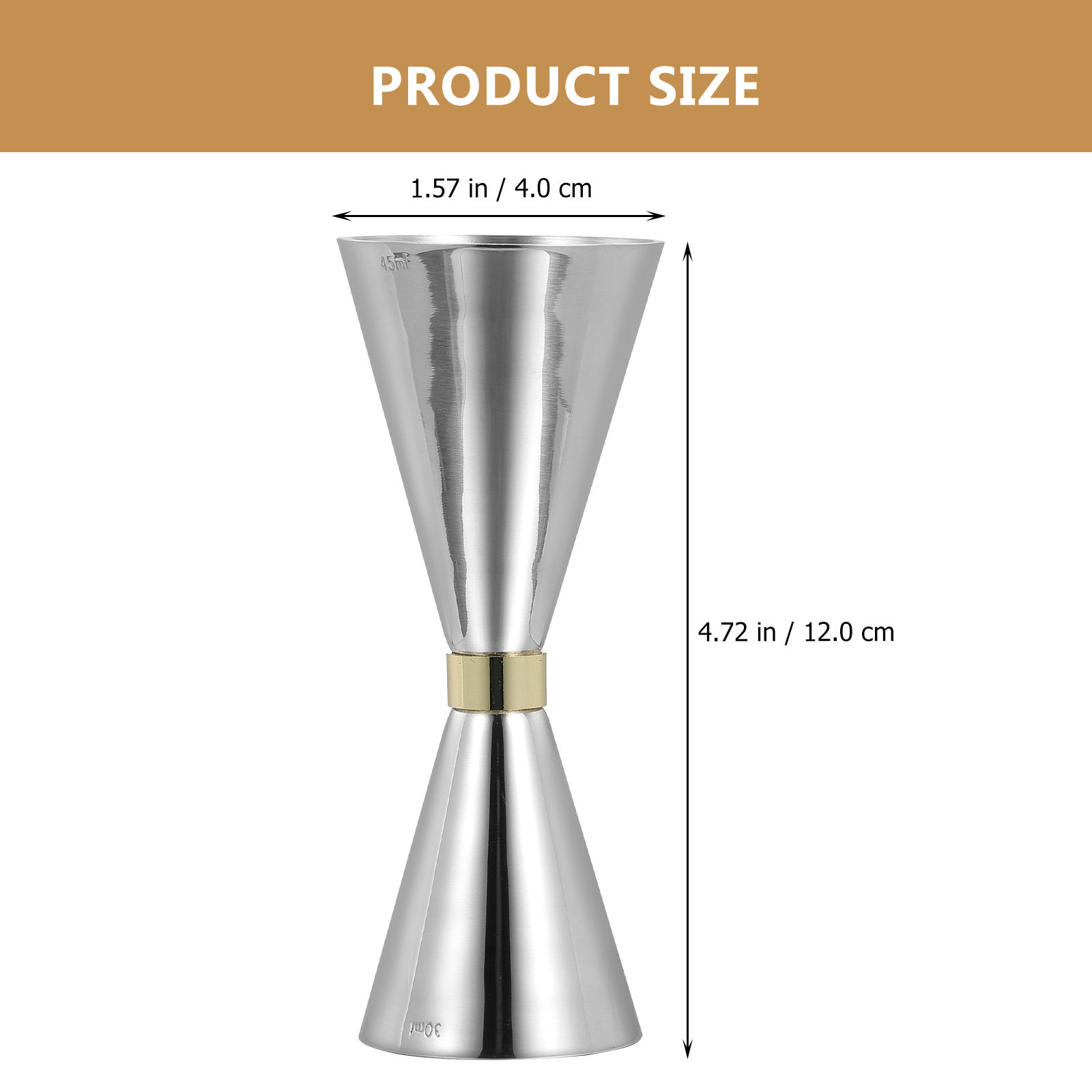 プレミアムステンレススチール製バーテンダースケールカップ、デ - Spirit Measure Jigger のレビューと価格