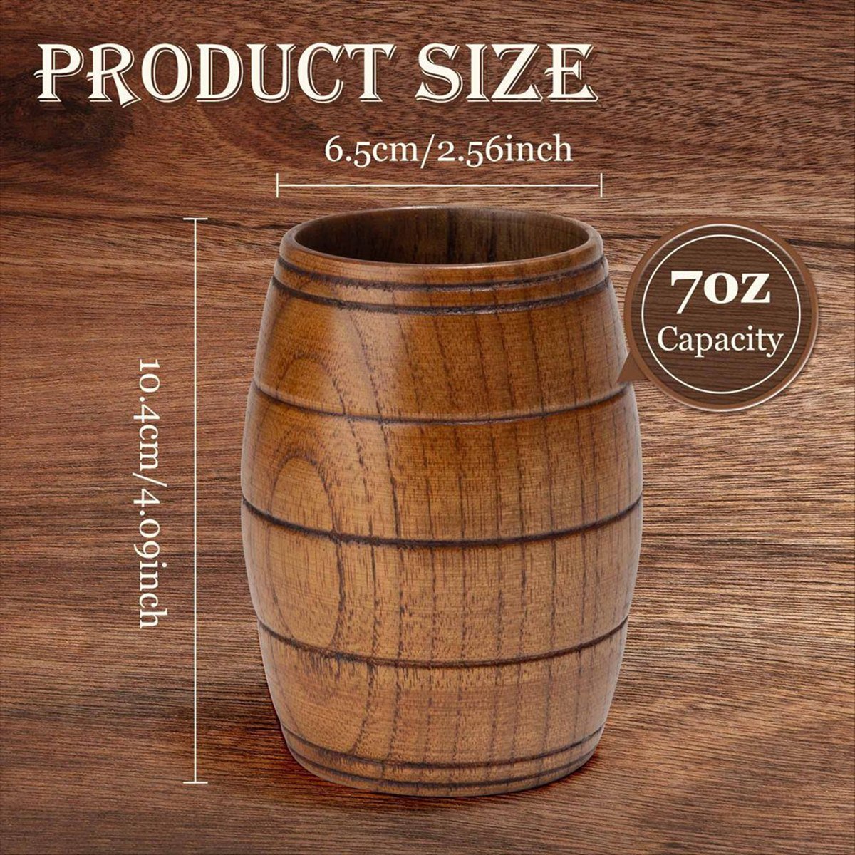X10A 2個セット クラシカルな木製デザインのビールマグ、 - Wine Beer Coffee Drink のレビューと価格