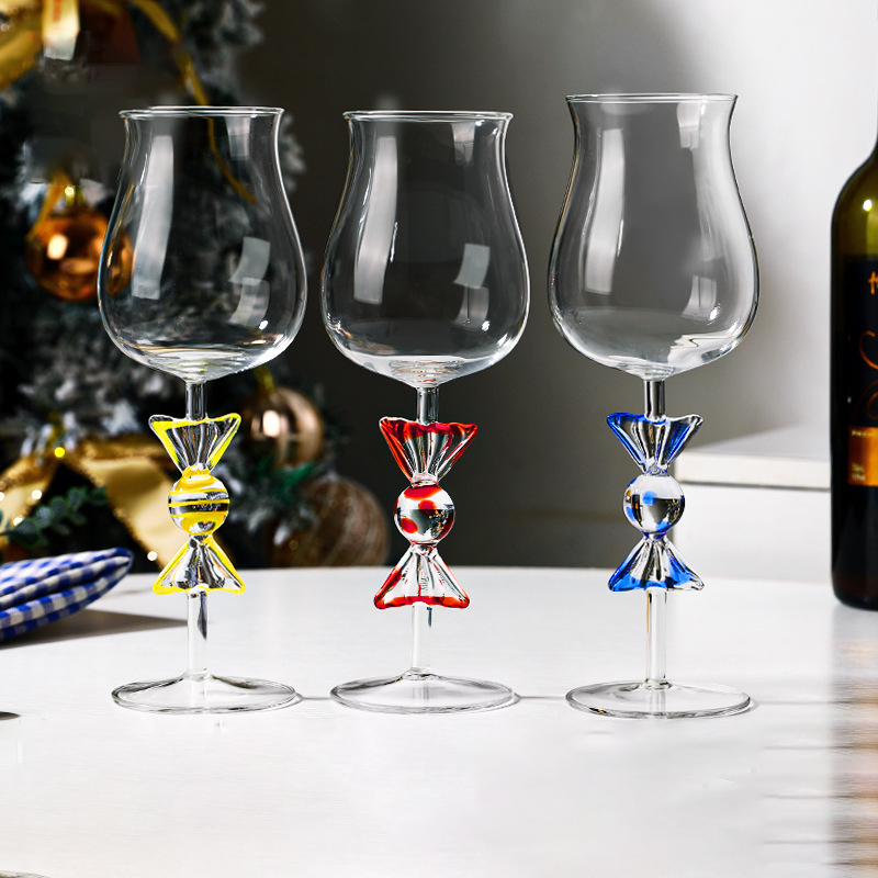 高ホウケイ酸クリエイティブキャンディグラスハイフットカップク - Wine Beer Foot のレビューと価格