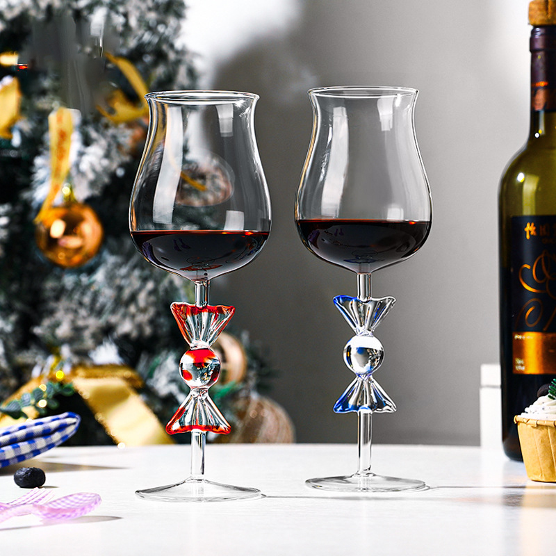 高ホウケイ酸クリエイティブキャンディグラスハイフットカップク - Wine Beer Foot のレビューと価格