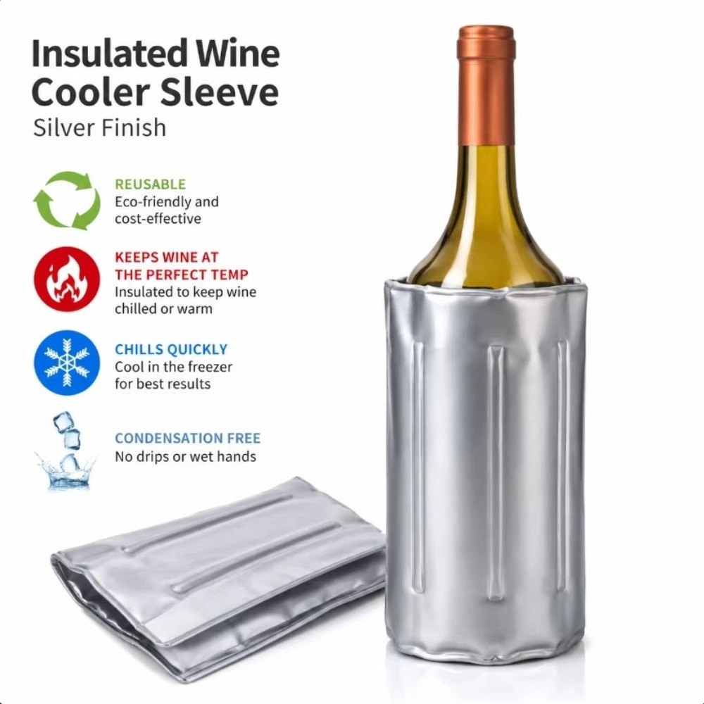 33cm x 18cm ワインクーラーバッグ 冷却ジェル シ - Wine Chiller Sleeve のレビューと価格