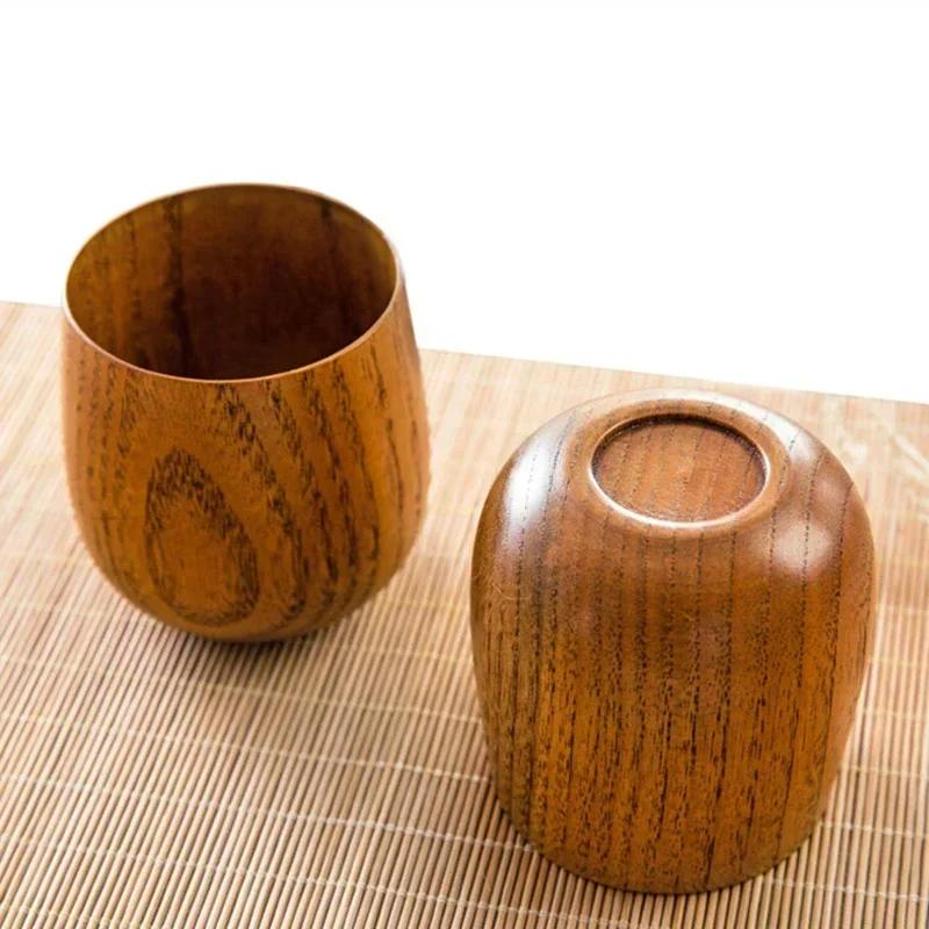 1 個再利用可能な木製カップ環境に優しい茶コーヒーミルクワイ - Wine Beer Coffee Drink のレビューと価格